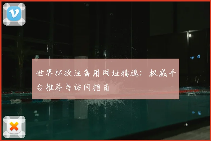 世界杯投注备用网址精选：权威平台推荐与访问指南
